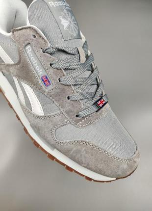 Reebok classic gray&amp;white4 фото