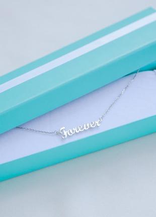 Колье серебряное forever без камней