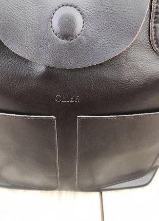 Натуральная кожаная сумка chloe стильная актуальная тренд3 фото