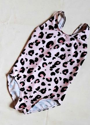 Купальник george англія Смажний рожево-персиковий леопард на 4-5 років (104-110см)