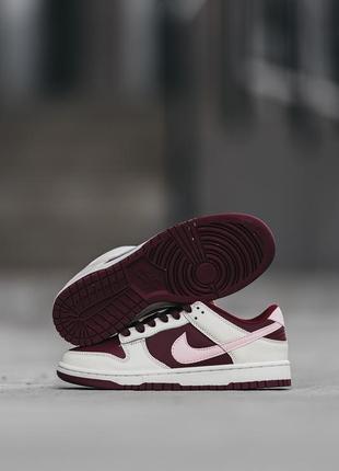 Женские кроссовки nike sb dunk low bordo 36-37-38-395 фото