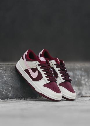 Женские кроссовки nike sb dunk low bordo 36-37-38-391 фото