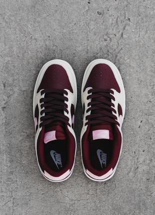 Женские кроссовки nike sb dunk low bordo 36-37-38-399 фото