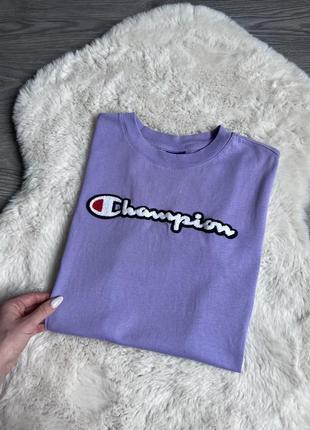 Champion женская футболка с плюшевым лого оригинал6 фото