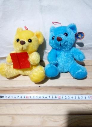 Іграшка ведмедик жовтий та блакитний ціна за двох