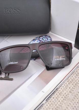 Фирменные солнцезащитные очки marc john polarized mj0772 на большое лицо матовые4 фото