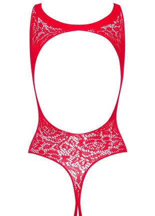 B120 teddy red obsessive червона боді сітка6 фото