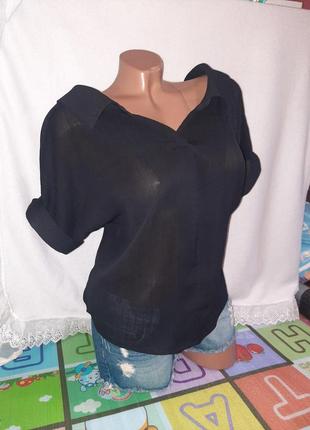 Стильная женская блуза, блузка, рубашка, топ, футболка, прозрачная черная кофта2 фото
