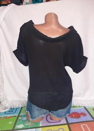 Стильная женская блуза, блузка, рубашка, топ, футболка, прозрачная черная кофта4 фото