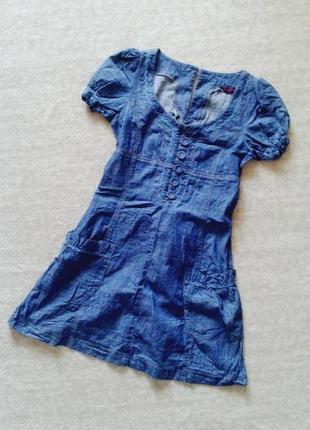 32-34р. джинсовое платье с поясом miss selfridge2 фото