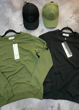 Світшот stone island хакі / брендові кофти стон айленд з патчем7 фото