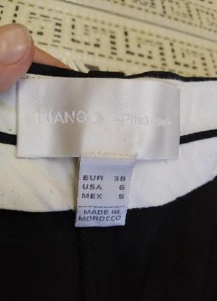 Черные женские льняные брюки mango размер 385 фото