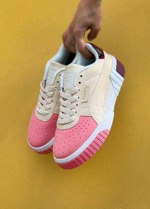 Кеди puma cali cream pink1 фото