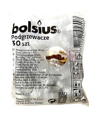 Чайная свеча bolsius 30 шт магнолия