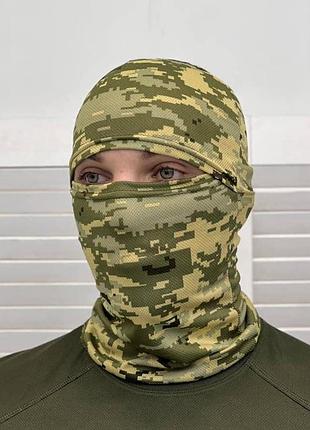 Балаклава тактична для зсу, балаклава літня (піксель, мультикам, олива, чорний)