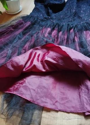 🔥шикарное ажурное  платье с фатином asos petit, р.12-145 фото