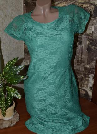 Очень красивое ажурное стречевое платье , м, бренд sprit4 фото