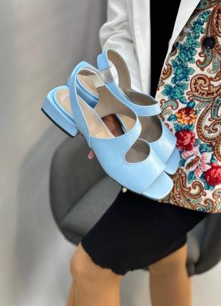 Голубые босоножки даниела кожа или замш 36-41