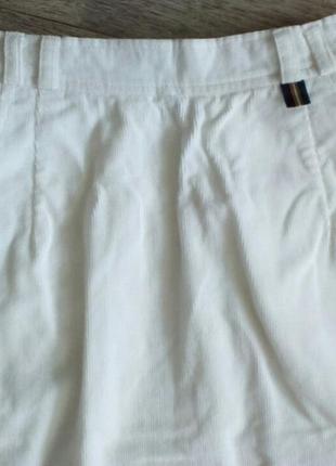 Белая ( айвори) вельветовая , строгая юбка карандаш c высокой посадкой s spengler moda4 фото