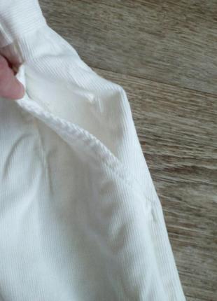 Белая ( айвори) вельветовая , строгая юбка карандаш c высокой посадкой s spengler moda6 фото