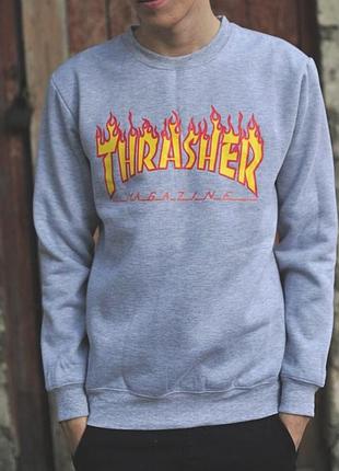 Thrasher свитшот мужской | есть бирки | бесплатный обмен xs