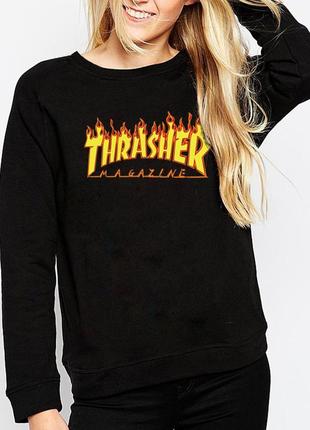 Thrasher свитшот женский | фото реальные | оригинальная бирка трешер
