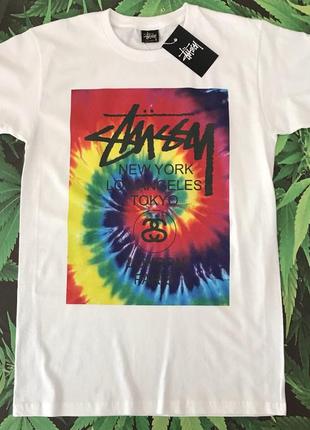 Футболка stussy rainbow.коппия люкс якості. бірка xs