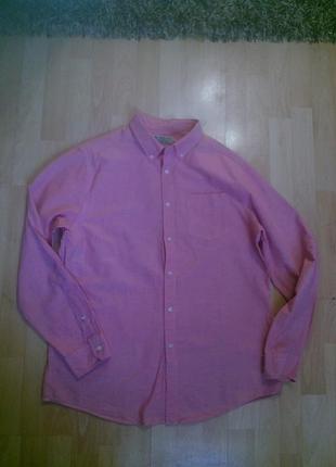 Фирменная хлопковая рубашка l