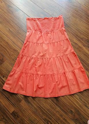 Сарафан бюстье бюст на резинках оранжевый espirit