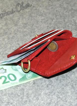 Міні гаманець з натуральної шкіри5 фото