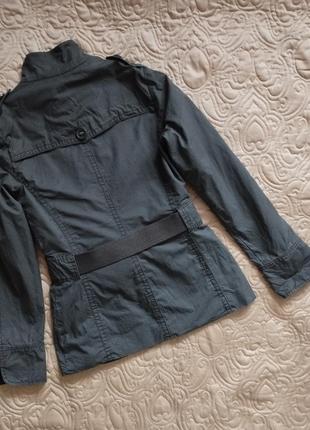 Хлопковая ветровка ветровка хаки милитари orsay легкая куртка тренч парка xs2 фото