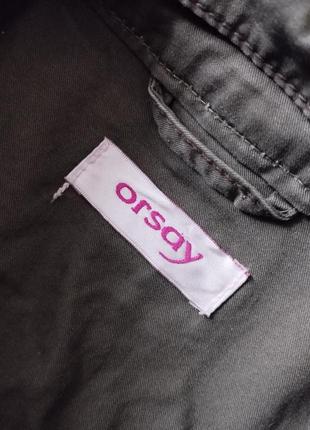 Хлопковая ветровка ветровка хаки милитари orsay легкая куртка тренч парка xs6 фото