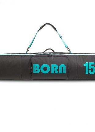Чохол для лиж/сноуборда born (156 х 35 х 14 см ) без коліс чорно-бірюзовий1 фото