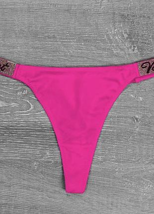 Гладкие стринги с камушками в стиле victoria’s secrets