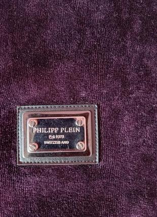 Женская фирменная кофта накидка philipp plein на змейке с капюшоном