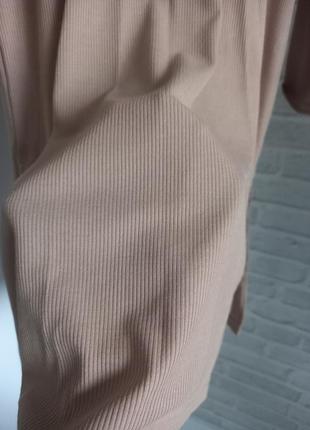 Нова трикотажна сукня, сукня-гольф в рубчик дуже легка прямого крою, підійде для вагітних3 фото