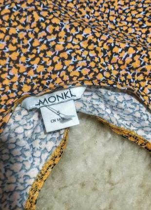 Monki укороченная футболка кроп-топ цветной принт4 фото