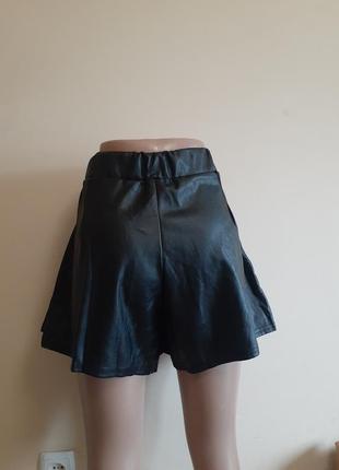 Изысканные шорты юбка эко-кожа8 фото