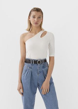 Топ кофта на одне плече stradivarius zara s