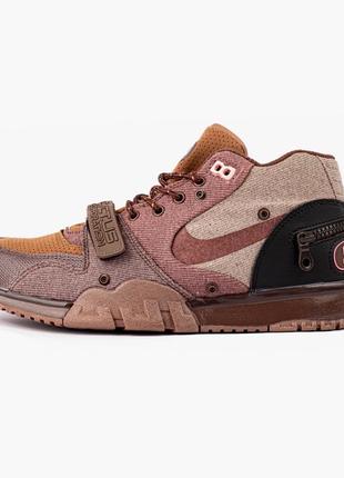 Кроссовки travis scott x nike air trainer 1 sp 'ashen slate'