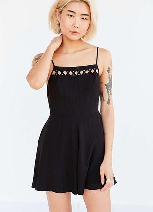 Чорний комбез ромпер на бретелях kimchi blue