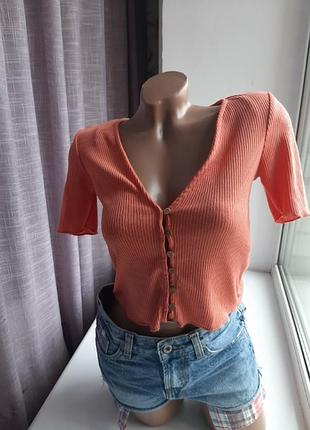 Топ в рубчик zara