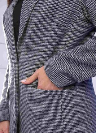 Женский жакет удлиненный пиджак длинный серый коричневый батал качественный турция распродажа4 фото