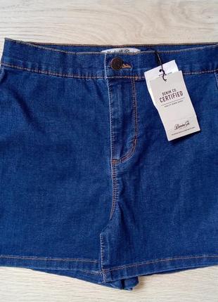Брендовые новые коттоновые джинсовые шорты р.36евро.3 фото