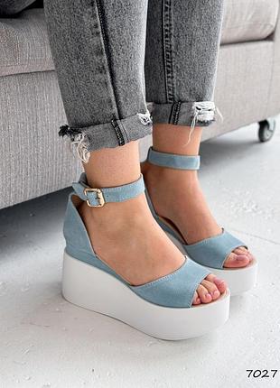 🔥босоножки женские bella голубые