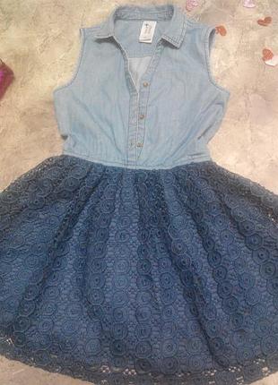 Хлопковое платьице под джинс c&a