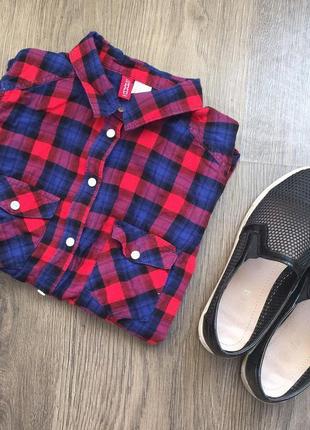 Сорочка в клітинку hm м'який матеріал