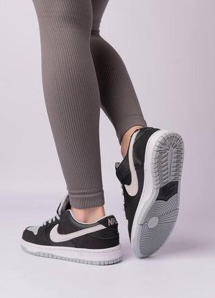 Nike sb dunk low pro black gray new9 фото