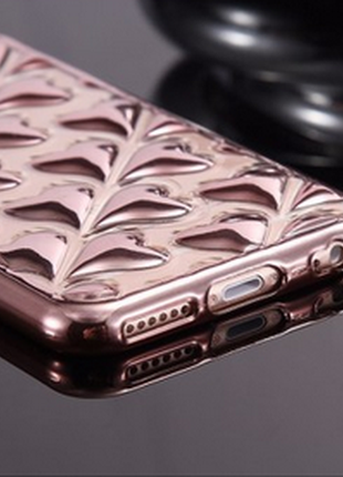 Новий силіконовий чохол "сердечка" rose gold для iphone 6/6s3 фото