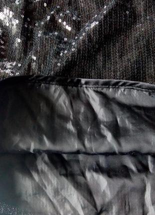 Летняя мини юбочка пайетка черная oodji7 фото